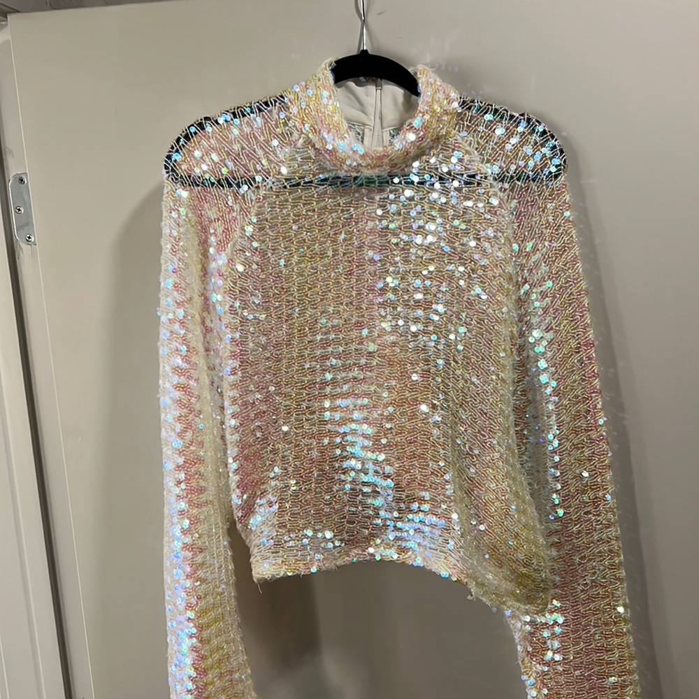 Zara Sequin Top